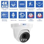 GW Security 8 Channel NVR UltraHD 4K Face Recognition NDAA & TAA Compliant Security Camera System with 8 x 8MP @25FPS Outdoor & Indoor PoE Turret Cameras, 10 Smart AI Functions