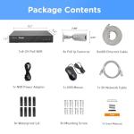 PANOOB PoE Security Camera System 4K, 8PCS 8MP PoE IP Bullet Camera Outdoor with 2 Way Audio, Smart Color Night Vision, AI Human Vehicle Detection, Remote Access, 4K 8CH NVR 2TB HDD, PB65A0808-8MD