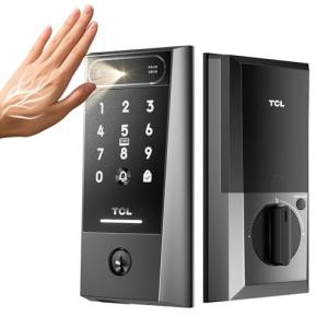 TCL Smart Lock D2 Pro, AI Palm Vein Recognition Built-in Doorbell Smart Door Lock, Keyless Entry Security Electronic Deadbolt for Front Door, Works with Alexa, Auto Lock, Voice Control, Easy Install