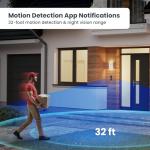 Feit Electric Smart Wireless Doorbell w/Dual-Lens 1080p HD Camera, 24/7 Local Recording, Night Vision, Voice Assistant, AI Detection for People & Packages, Includes Wireless Chime, CAM2/DOOR/WIFI/BAT