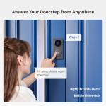 Aqara Smart Doorbell Camera G410 with Chime, 2K, HomeKit Secure Video, 2-Way Audio, Built-in Matter Hub, Wireless/Wired, Supports Apple Home, Alexa, Google, Home Assistant, 2.4G/5GHz Wi-Fi, Black