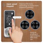 Lockly Vision Zeno Smart Lock with Video Doorbell Camera, Fingerprint Keyless Entry with Apple Home Key, Wi-Fi Deadbolt for Front Door, PIN Genie Keypad, App Remote Control, 2 Rechargeable Batteries