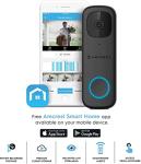 Amcrest 4MP Video Doorbell Camera Pro, Outdoor Smart Home 2.4GHz and 5GHz Wireless WiFi, Micro SD Card, AI Human Detection, IP65 Weatherproof, 2-Way Audio, 164º Wide-Angle Wi-Fi AD410