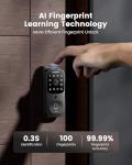 Lockzo Smart Lock with Camera, 6-in-1 WiFi Doorbell Keyless Entry Door Lock, Deadbolt Lock for Front Door, Fingerprint, Keypad Code, App Control, IP65 Waterproof, BHMA, Support Alexa&Google Assistant