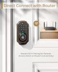 Keyless Entry Deadbolt - WiFi Video Smart Lock with Camera, 5-in-1 (Camera+Doorbell+Fingerprint+Keypad), App Control, Two-Way Audio, Waterproof, Easy Installation