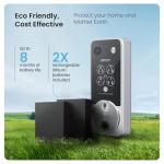 Lockly Vision Zeno Smart Lock with Video Doorbell Camera, Fingerprint Keyless Entry with Apple Home Key, Wi-Fi Deadbolt for Front Door, PIN Genie Keypad, App Remote Control, 2 Rechargeable Batteries