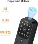 Video Smart Lock with Doorbell, 6 in 1 Keyless Entry Door Lock, Built-in WiFi Camera Deadbolt Lock for Front Door, Fingerprint, Keypad Code, App Control, Voice Control, Auto Lock, IP65, Video Calling
