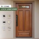 wecome Smart Door Lock with 3D Face Recognition, WiFi Door Locks with Camera, Video Doorbell, Fingerprint, Passcodes, IC Card, Keyless Smart Mortise Lock for front door, Mobile APP