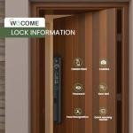 wecome Smart Door Lock with 3D Face Recognition, WiFi Door Locks with Camera, Video Doorbell, Fingerprint, Passcodes, IC Card, Keyless Smart Mortise Lock for front door, Mobile APP