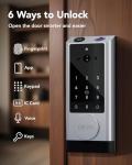 Devo G1 Video Smart Lock with Camera&Doorbell, 6-in-1 Keyless Entry Door Lock Deadbolt with Handle Set, App Remote, Fingerprint ID, Auto Locks, Built-in Wi-Fi Smart Deadbolt for Front Door