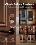 Devo G1 Video Smart Lock with Camera&Doorbell, 6-in-1 Keyless Entry Door Lock Deadbolt with Handle Set, App Remote, Fingerprint ID, Auto Locks, Built-in Wi-Fi Smart Deadbolt for Front Door