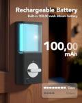Devo G1 Video Smart Lock with Camera&Doorbell, 6-in-1 Keyless Entry Door Lock Deadbolt with Handle Set, App Remote, Fingerprint ID, Auto Locks, Built-in Wi-Fi Smart Deadbolt for Front Door