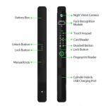wecome Smart Door Lock with 3D Face Recognition, WiFi Door Locks with Camera, Video Doorbell, Fingerprint, Passcodes, IC Card, Keyless Smart Mortise Lock for front door, Mobile APP
