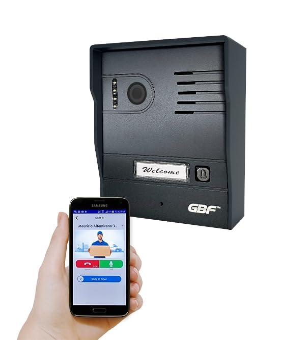 GBF Smart Video Doorbell/Door Phone Intercom System PL963M-BL (Black), Weatherproof- HD 1080P Video, Wide Angle, Motion Detection, Local or Cloud Storage.,