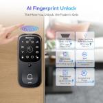 Blackview Video Smart Lock SE80, 3-in-1 3.5K Door Camera+Doorbell+Fingerprint Keyless Entry Door Lock, Smart Wi-Fi Deadbolt for Front Door, App Remote Control, No Monthly Fee, 32GB Local Storage