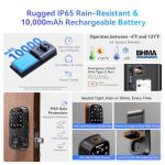 Blackview Video Smart Lock SE80, 3-in-1 3.5K Door Camera+Doorbell+Fingerprint Keyless Entry Door Lock, Smart Wi-Fi Deadbolt for Front Door, App Remote Control, No Monthly Fee, 32GB Local Storage
