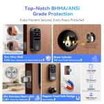 Blackview Video Smart Lock SE80, 3-in-1 3.5K Door Camera+Doorbell+Fingerprint Keyless Entry Door Lock, Smart Wi-Fi Deadbolt for Front Door, App Remote Control, No Monthly Fee, 32GB Local Storage