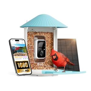 NETVUE by Birdfy Smart Bird Feeder with AI Camera Solar Powered, 2MP Wireless Wildbird Watching, Live Stream & Night Vision, Auto-Capture & Notify, Collection & Cloud Storage (AI by Subscription)