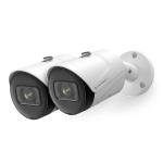 Amcrest 2-Pack UltraHD 4K (8MP) Bullet POE IP Camera, 3840x2160, 98ft NightVision, IP67 Weatherproof, 125° FOV, Supports up to 256GB MicroSD Recording, White (2PACK-IP8M-2496EW-AI-V3)