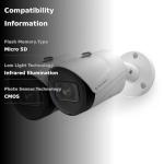 Amcrest 2-Pack UltraHD 4K (8MP) Bullet POE IP Camera, 3840x2160, 98ft NightVision, IP67 Weatherproof, 125° FOV, Supports up to 256GB MicroSD Recording, White (2PACK-IP8M-2496EW-AI-V3)