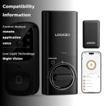 Lockzo Smart Lock with Camera, 6-in-1 WiFi Doorbell Keyless Entry Door Lock, Deadbolt Lock for Front Door, Fingerprint, Keypad Code, App Control, IP65 Waterproof, BHMA, Support Alexa&Google Assistant