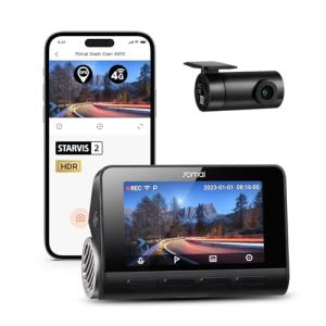 70mai A810 4K Dash Cam Front and Rear, Dual Dash Camera for Cars with Starvis 2 HDR Night Vision, 4G LTE Support, ADAS, Built in GPS & WiFi, 24/7 Parking Mode, AI Motion Detection, Time-Lapse