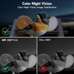 Akasumer Bird Feeder, 5MP Solar-powered Smart Bird Feeder with Camera, AI Identifies Birds 10000, 2.4GHz, Color Night Vision, Instant Notification, Easy to Use, 1.5L, Birds Watching Camera for Outdoor