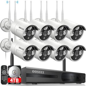 OOSSXX 2K Wireless Security Camera System with Dual Antennas