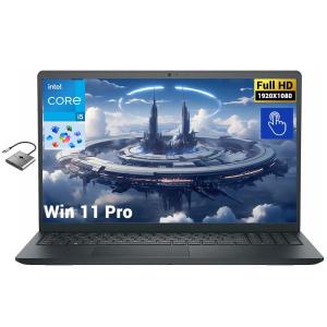 Dell 15 Laptop 15.6 inch FHD Touchscreen, Intel 10-Core i5-1334U 16GB RAM 1TB SSD, Intel UHD Graphics, Win 11 Pro Black for Business and College Students