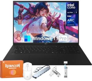 LG Gram Touchscreen Laptop for Business, Intel Core Ultra 7 258V(Up to 4.8 GHz), 32 GB LPDDR5X RAM, 4 TB SSD, 17" 2.5K LCD IPS 320 nits, Intel Arc Graphics, Wi-Fi 7, Copilot Ai-Chat, Windows 11 Pro
