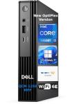 Dell Pro Micro QCM1250 Mini Desktop Computer, New OptiPlex Version AI PC for Business&Home, Intel Core i5-14500T, 32GB DDR5, 1TB PCIe+500GB External SSD, Dual 4K Display Support, USB-C, Win11