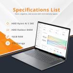 HP OmniBook X Flip 2-in-1 Laptop, 16" 2K Touchscreen Display, AMD Ryzen AI 5 340, 16GB RAM, 3TB Storage (2TB SSD+1TB Docking Station), Copilot, Backlit Keyboard, 5MP IR Camera, Win11 Pro, Silver