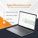 HP OmniBook X Flip 2-in-1 16" 2K Touch-Screen Laptop, AMD Ryzen AI 5 340, 16GB RAM, 1.5TB Storage (512GB SSD+1TB Docking Station), Copilot+ PC, Backlit Keyboard, 5MP IR Camera, Win 11, Silver