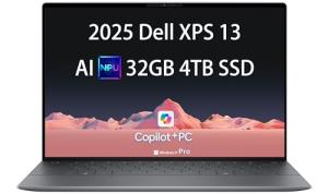 Dell XPS 13 9345 Laptop, Copilot+ AI PC (13.4" FHD+ 120Hz, Qualcomm 12-Core Snapdragon X Elite (>Intel i7-1355U), 32GB 8448MT/s RAM, 4TB SSD) 27 Hours Battery Life, IR Webcam, Wi-Fi 7, Win 11 Pro