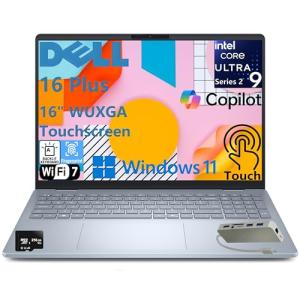 Dell 16 Plus Touchscreen Laptop Computer, Intel Core Ultra 9 288V, Copilot+ PC with on-Device AI, 32GB LPDDR5X RAM, 1TB PCIe SSD, WiFi 7, Backlit Keyboard, Windows 11 Home, 256GB SD Card + Type-C Hub