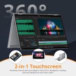 HP OmniBook X Flip 2-in-1 Laptop, 16" 2K Touchscreen Display, AMD Ryzen AI 5 340, 16GB RAM, 3TB Storage (2TB SSD+1TB Docking Station), Copilot, Backlit Keyboard, 5MP IR Camera, Win11 Pro, Silver