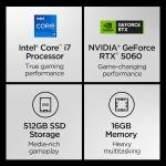 Lenovo LOQ Gaming Laptop, GeForce RTX 5060 8GB GDDR7, Intel 14-Core i7-13650HX(>Intel i9-12900),15.6" FHD 144Hz Display, 24GB DDR5 RAM, 2TB SSD, Backlit KB, MUX Switch, Win11 PRO, W/Res 256GB PSD