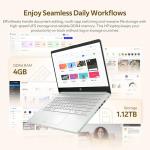 HP Stream 14" Laptop with AI Copilot, Flagship for Students & Business, 13th Gen Intel 4-Core, 4GB RAM, 1.12TB Storage (128GB UFS + 1TB Docking Station), Office 365 1-Year, Win 11 S, Willow Green