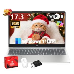 HP Flagship 17 inch Business Student Laptop - AMD Ryzen 5 7430U(4.3GHz Max) · FHD+ Display · AI Copilot · Fast Charge · Wi-Fi 6 · Win 11 Pro · w/Accessory (32GB RAM | 1TB SSD)