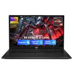 NIMO 17.3 Gaming-Laptop Ryzen 9 8945HS (Beat i9-13900H, Up to 5.2GHz) 16GB RAM, 512GB SSD, Radeon 780M, PD 100W Type-C AI-Enhanced for Copilot VR Ready, Backlit Keyboard, Fingerprint