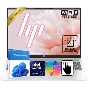 HP OmniBook 5 16" 2K IPS Touchscreen Laptop | Intel Core Ultra 7 255U | Backlit Keyboard | Up to 19.25H Battery Life | 16GB DDR5 RAM | 2TB SSD | Windows 11 | Fast Wi-Fi 6 & FHD Webcam | Copilot AI