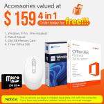 HP 14 inch Laptop, Intel 4-Core N150, 1-Year Office 365, 14" LED 250 nits, 16 GB RAM, 384 GB Storage(128GB UFS+256GB Micro SD), Webcam, WiFi, HDMI, Windows 11 Pro & Copilot-Ai, Rose Gold w/Mouse