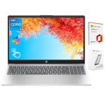 HP Touchscreen Laptop with Lifetime Office, 10-Core Intel i5-1334U, 15.6" FHD IPS Display, 16GB RAM, 512GB SSD + 128GB Portable SSD, AI Copilot, Business &Student Laptop Computer, Windows 11 Pro