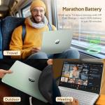 HP Stream 14" Laptop with AI Copilot, Flagship for Students & Business, 13th Gen Intel 4-Core, 4GB RAM, 1.12TB Storage (128GB UFS + 1TB Docking Station), Office 365 1-Year, Win 11 S, Willow Green