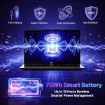 NIMO 17.3 Gaming-Laptop Ryzen 9 8945HS (Beat i9-13900H, Up to 5.2GHz) 16GB RAM, 512GB SSD, Radeon 780M, PD 100W Type-C AI-Enhanced for Copilot VR Ready, Backlit Keyboard, Fingerprint