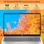 HP Touchscreen Laptop with Lifetime Office, 10-Core Intel i5-1334U, 15.6" FHD IPS Display, 16GB RAM, 512GB SSD + 128GB Portable SSD, AI Copilot, Business &Student Laptop Computer, Windows 11 Pro