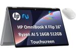 HP OmniBook X Flip 16 (Next Gen Envy 16 x360) 2-in-1 Touchscreen Laptop w/Bluetooth Mouse (16" FHD+, AMD Ryzen AI 5 340 (> Intel i7-1355U), 16GB DDR5, 512GB SSD) AI Copilot+ PC, Backlit, Win 11 Home