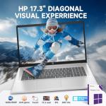 HP 17.3 Touchscreen Laptop Computer - Intel 12-Core Ultra 7 255U, 32GB DDR5, 1TB SSD, Windows 11 Pro, Wi-Fi 6, BT 5.4, Built-in AI(12 Tops), Backlit KB, Copilot, HP Laptop for Business