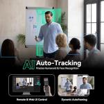 Tenveo NDI PTZ Camera, AI Humanoid & Face Auto-Tracking, 20X Optical Zoom, 3G-SDI/HDMI/USB3.0/LAN(PoE) Live Streaming with Tally Light & IP Display, for Live Streaming Video Production Church Worship