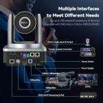 Tenveo NDI PTZ Camera, AI Humanoid & Face Auto-Tracking, 20X Optical Zoom, 3G-SDI/HDMI/USB3.0/LAN(PoE) Live Streaming with Tally Light & IP Display, for Live Streaming Video Production Church Worship